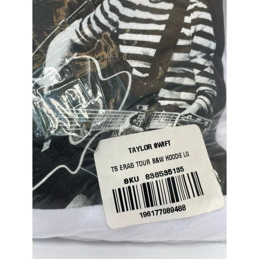 NWT TAYLOR SWIFT THE ERAS TOUR COLLAGE WHITE HOODIE size Large - Picture 4 of 5